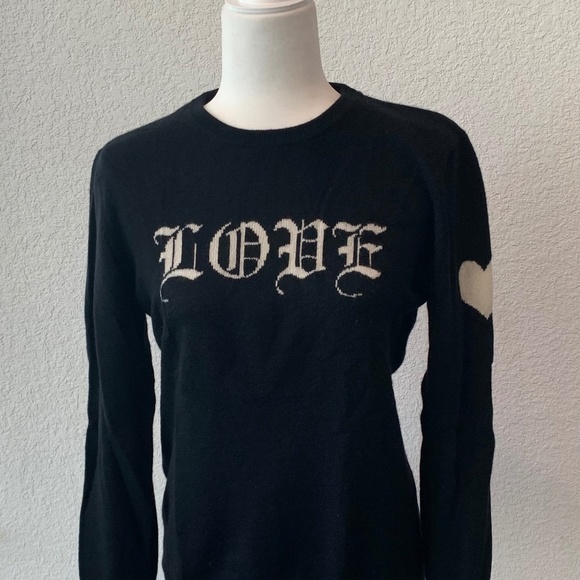 Quotations Sweaters - Quotations "LOVE" Cashmere Black Sweater